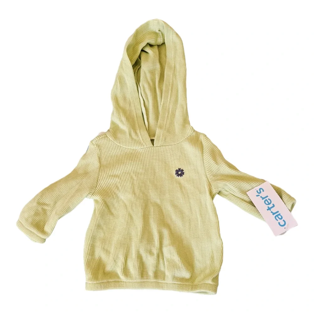 Carter's 3m Green Long Sleeve Hooded Pullover Jacket
